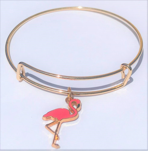 Bracciale fenicottero tono oro