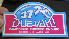 ADESIVO VINTAGE 37° DUE VALLI - MOTO CLUB SANREMO / CAMPIONATO EUROPEO ENDURO