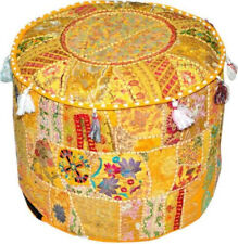 Pouf ottomano indiano mandala poggiapiedi rotondo pouf grande hippie copri pouf pavimento