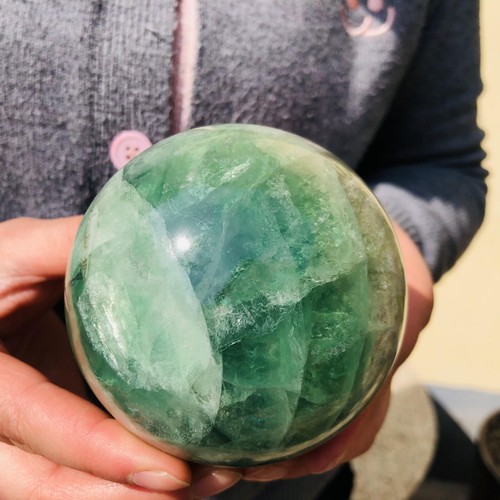 Sfera quarzo fluorite verde - quarzo,