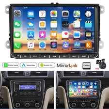 1+32G 9" Android13 Carpaly Autoradio 2DIN Cam Per VW Passat Touran Golf 5 6 Polo