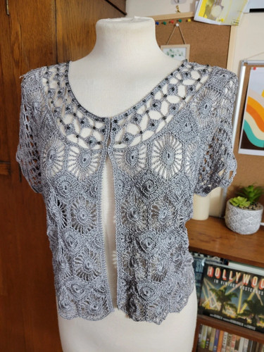 Cardigan bolero vintage pizzo