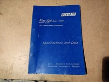 FIAT 124 SPIDER Coupé 1975 USA. Service Manuale Officina Riparazione Workshop