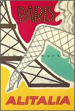 Parigi Francia 1956 Alitalia