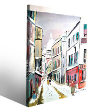 Quadro Maurice Utrillo Villaggio di Montmartre stampa su tela riproduzione