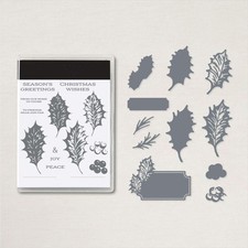 Foglie di agrifoglio metallo fustelle timbri trasparenti stencil fai da te scrapbooking artigianato