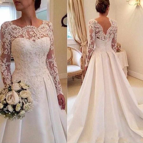 Abito sposa manica - manica, lunga