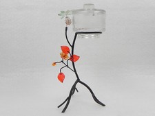 Zuccheriera in vetro molato con supporto finto albero Rialzato Design Floreale