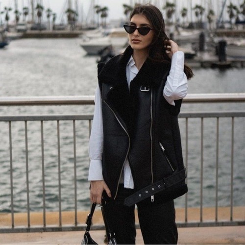 Zara black gilet - zara,