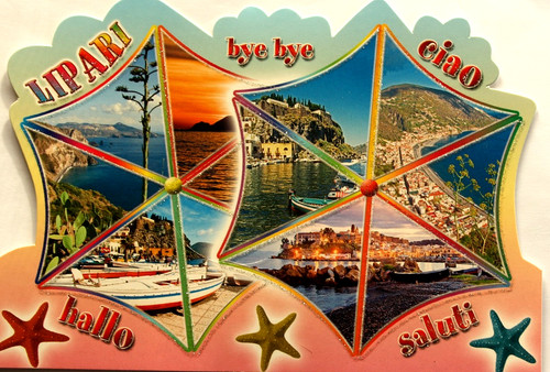 Cartolina sicilia fustellata - cartolina,