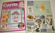 FRASI FIORI SELVATICI set timbri e stencil con semplici carte e carta Mag204