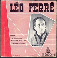 LEO FERRE Très RARE 45T EP ODEON 2022 LA RUE / 2ème POCHETTE