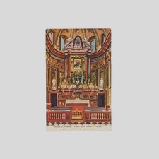 Cartolina d’epoca Valle di Pompei Altare della Chiesa di Pompei VG anni '30