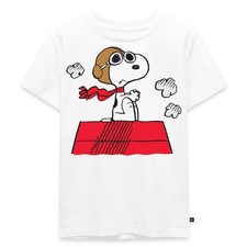 Maglietta Peanuts Snoopy Pilot Fly per bambini premium biologica