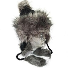 Cappello Invernale Berretto con Pelo Pilota di Pelliccia Russo Lavorato a Maglia