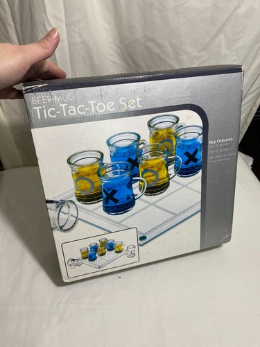 Tazza birra tic tac toe - birra, vetro