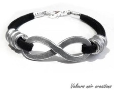 bracciale unisex uomo donna simbolo infinito creato a mano con filo martellato 