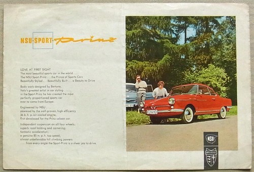 Brochure vendita auto nsu - vendita,