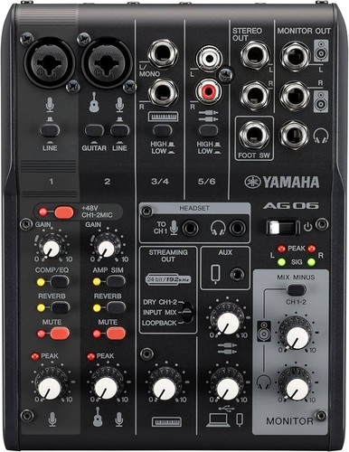 Yamaha ag06mk2 nero 6ch live - 6ch,