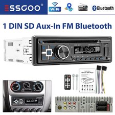 Autoradio Con Lettore DVD MP3 USB Bluetooth FM AUX Ingresso Radio Singolo 1 DIN CD