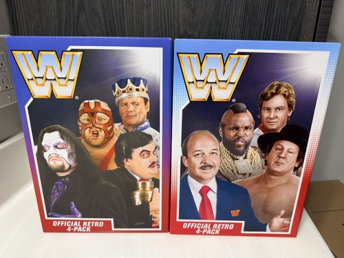 Mattel wwe wwf retro - mattel, 4-pack