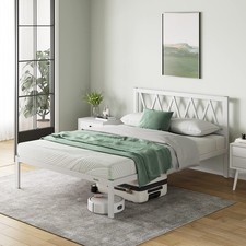 Novilla Rete Letto Matrimoniale 160x190 con Testiera e Pediera Struttura Letto a