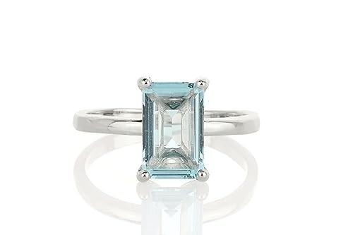Anello acquamarina blu
