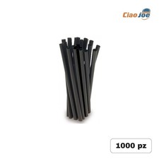 1000 Cannucce Nere Di Plastica 21 Cm Riutilizzabili Cocktail Aperitivi Succhi