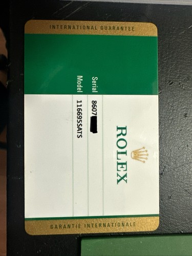 Garanzia rolex 116695sats - garanzia,