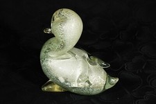 SEGUSO Anatra in vetro di Murano anni 70 ° corodonato d'oro + argenta ° 3,7 kg