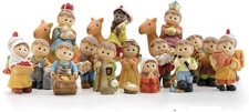 Presepe per Bambini Con Re in Cammello Da 18 Pezzi in Resina Da 6 E 9 Cm