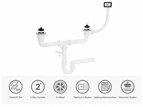 Set scarico sifone - , lavello
