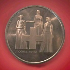 Moneta Svizzera  5 franchi commemorativi anno 1974  