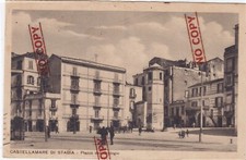 CART CAMPANIA NAPOLI CASTELLAMMARE DI STABIA PIAZZA DELL'OROLOGIO VIAGGIATA 1935