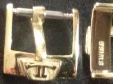 Original Jaeger LeCoultre Buckle 2 Fibbia 10mm inner Yellow Gold Plated ! L@@K !