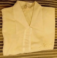 CAMICIA VINTAGE DONNA - CENTO PER CENTO COTONE - TAGLIA M - RICAMATA - ANNI 70