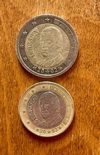 Moneta da 1 e 2 Euro Spagna