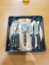 SCATOLA 9 PZ SET PIZZA TAGLIERE FORCHETTE TAGLIAPIZZA COLTELLI