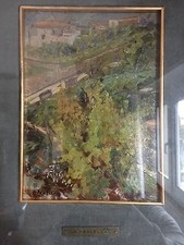 Quadro Olio Su Tela Maestro Attilio Pratella  Macchia Del Vomero Vecchio