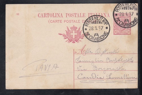 Timbro posta militare ww1 - ww1, 5°