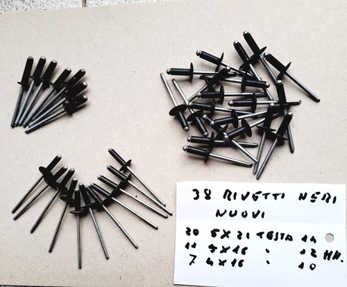 Rivetti neri acciaio - 38, z