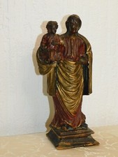 Figura Sacra In Legno "Santa Maria" Madonna Nera! Circa 1730!