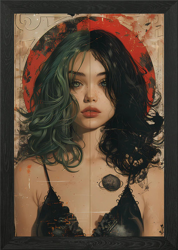 Poster vintage giovane ragazza