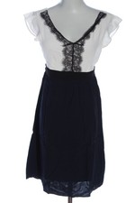 NAF NAF Mini Abito Donna Abito Taglia IT 40 bianco-blu scuro stile casual