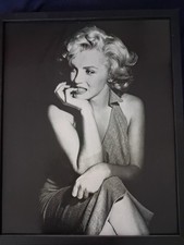 Poster Quadro Marilyn Monroe stampa su legno con cornice senza vetro 53x43cm