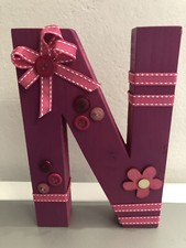 Lettera “Alfabeto” Decorativa In Legno Per Camerette Alta 22 Cm.