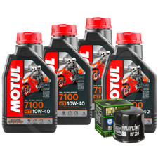 KIT/TAGLIANDO YAMAHA FZ1/FAZER 1000 2007 4 LT OLIO MOTUL 7100 10W40  FILTRO OLIO