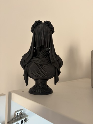 Busto donna velata nero opaco - busto,