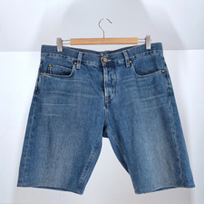 MiH Jeans Shorts Denim Bermuda London Ragazzo Taglio Basso Jones Blu Lavaggio W 30