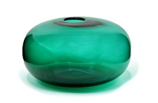 VASO IN VETRO DESIGN moderno verde smeraldo ciambella XXL VASO arte del vetro IKEA Stoccolma 1999
